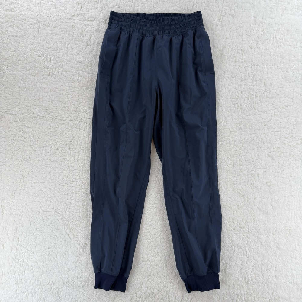 Lululemon Joggers Womens 4 Navy Elastic Waist Cuffed Athletic Pants Sweatpants